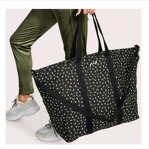 Victoria's Secret PINK Black Floral Print Tote🖤💛